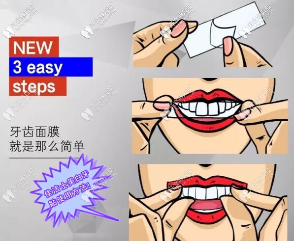 佳潔士美白牙貼使用方法