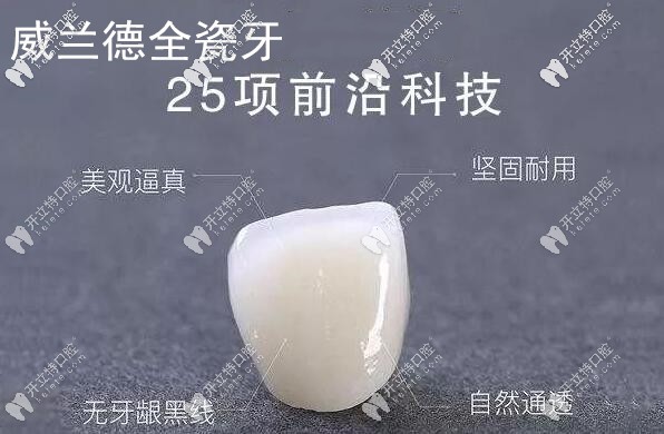 進口德國威蘭德全瓷牙硬度高達1400兆帕