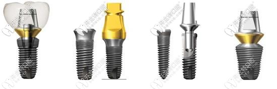 不同種植體的對比 