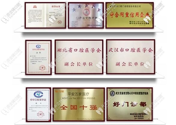 武漢愛尚大眾口腔榮譽(yù)