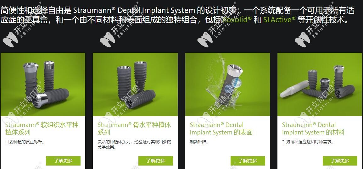 瑞士士卓曼/iti種植體型號