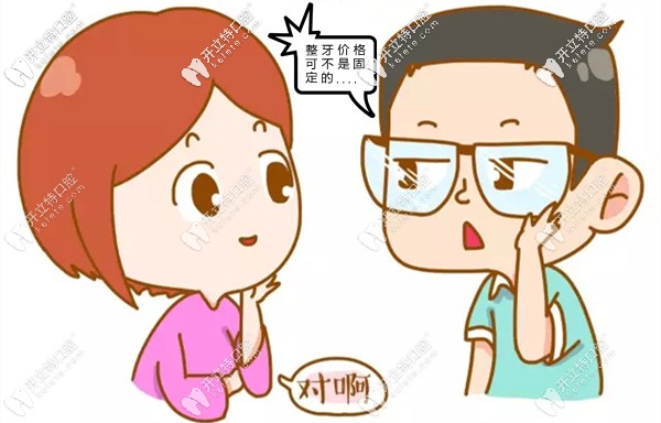 牙齒矯正的價(jià)格不是固定的
